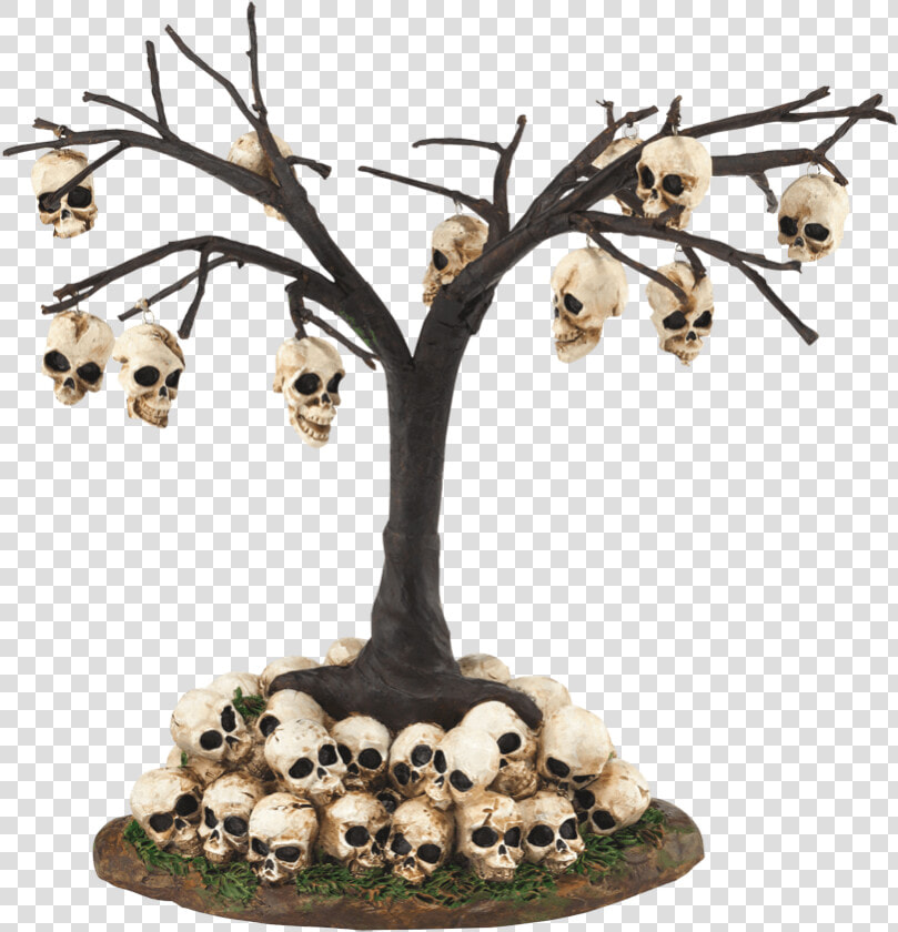 Halloween Village Accessories By Department   Skull Tree  HD Png DownloadTransparent PNG
