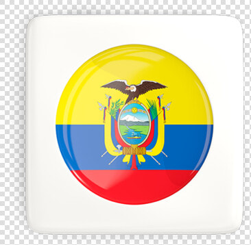 Square Icon With Round Flag   Ecuador Flag  HD Png DownloadTransparent PNG