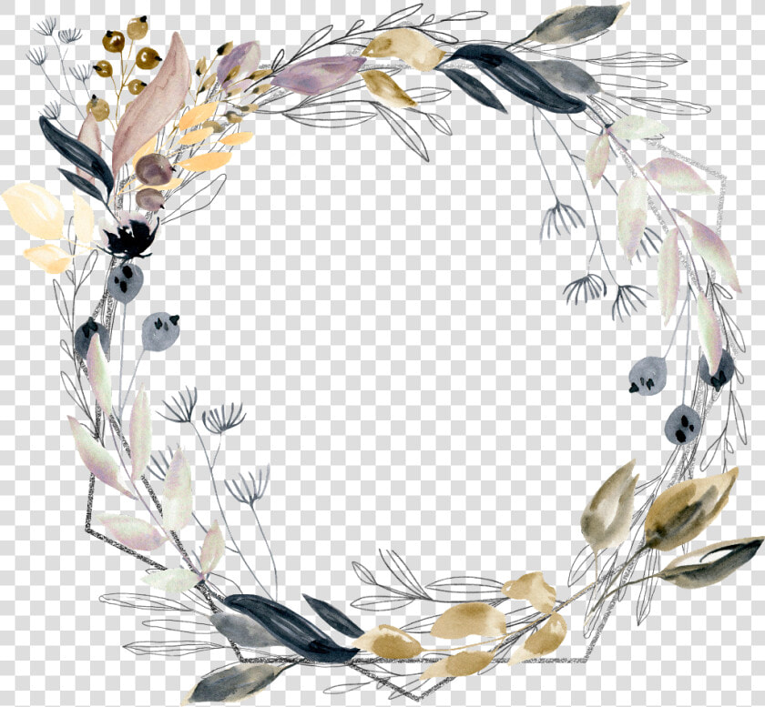  flower  floral  square  frame  wreath  silver  glitter   Template Kad Kahwin Kosong  HD Png DownloadTransparent PNG