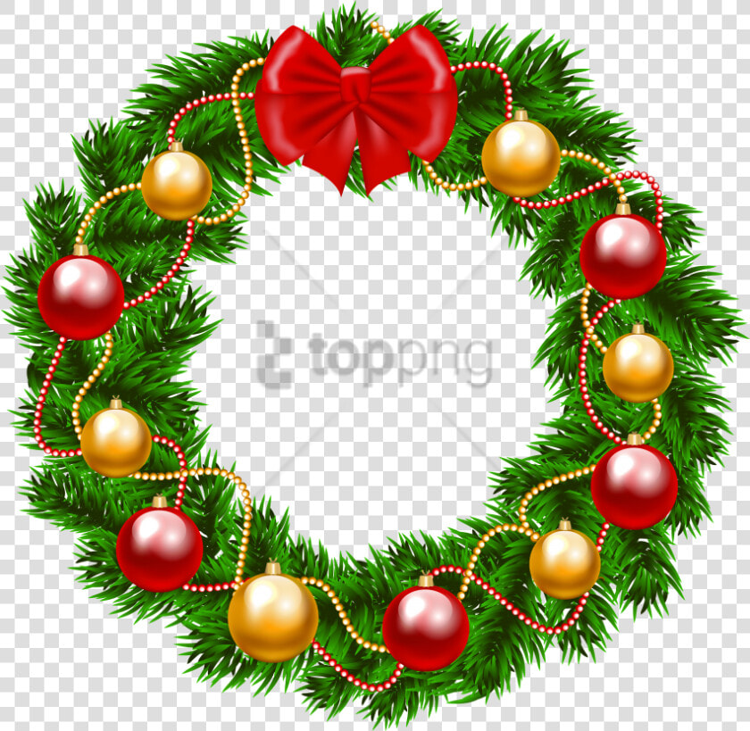 Free Png Christmas Wreath Png Image With Transparent   Transparent Background Christmas Wreath Clipart  Png DownloadTransparent PNG