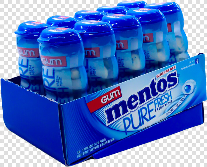 Mentos Pure Fresh Gum Fresh Mint 10 Pack   Mentos  HD Png DownloadTransparent PNG