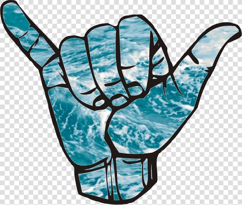  ocean  peace  symbol  aesthetic  tumblr  outline  wave   Tie Dye Shaka Sticker  HD Png DownloadTransparent PNG