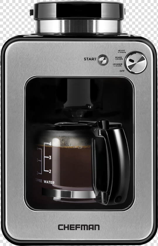 Chefman Grind And Brew Coffee Maker Grinder   Chefman Grind And Brew Coffee Maker  HD Png DownloadTransparent PNG
