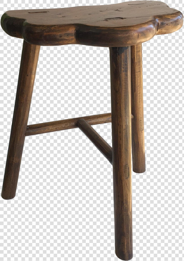 Small Rustic Wooden Stool   Bar Stool  HD Png DownloadTransparent PNG