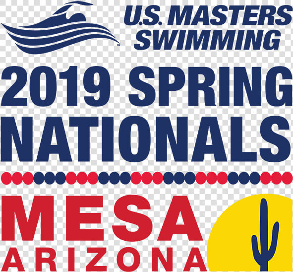 Usms 2019 Spring Nationals Mesa Arizona Color Logo   Nationals Swimming Logo 2019  HD Png DownloadTransparent PNG