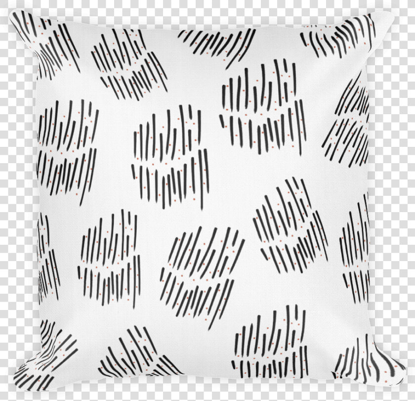 Scratched Pillow   Monochrome   Cushion  HD Png DownloadTransparent PNG