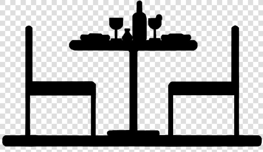 Transparent Cafe Table Png   Table Png Cafe Silhouette  Png DownloadTransparent PNG