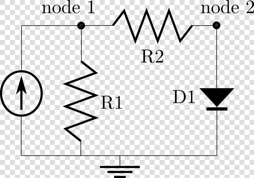 Diagram Of A Simple Circuit With Two Resistors And   Circuit With One Resistor And One Diode  HD Png DownloadTransparent PNG