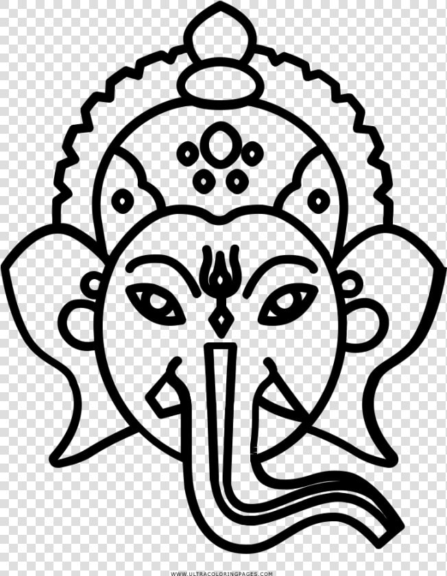 Ganesha Coloring Page   Como Desenha O Ganesha  HD Png DownloadTransparent PNG