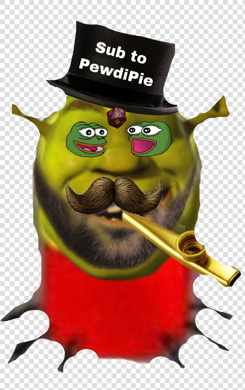 Shrek Pepe Kazoo Spider Pewdiepie   Illustration  HD Png DownloadTransparent PNG
