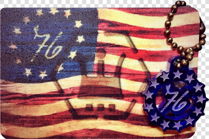 Image Of Betsy Reflective Flag  amp  76 Mission Tag   Coin Purse  HD Png DownloadTransparent PNG