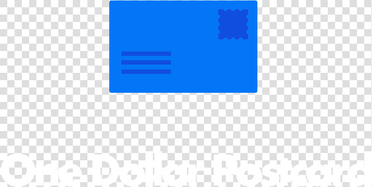 One Dollar Postcard   Electric Blue  HD Png DownloadTransparent PNG