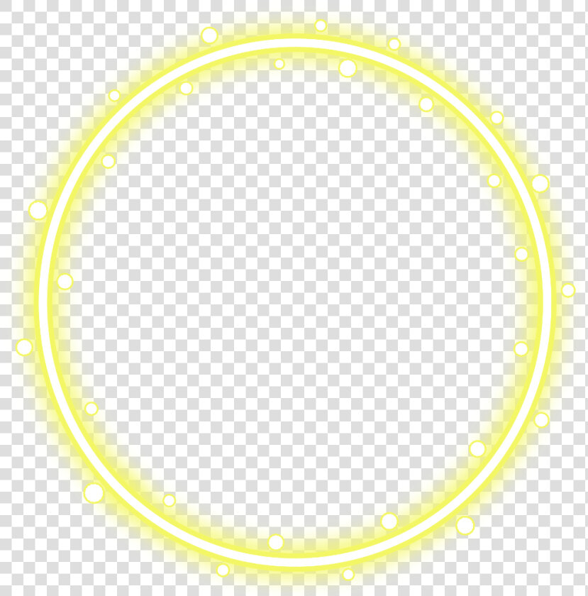 Neon Round Yellow Freetoedit Circle Frame Border Geomet   Transparent Neon Yellow Circle  HD Png DownloadTransparent PNG