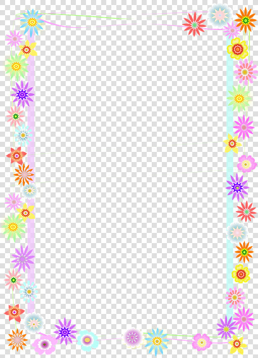 A4  Borde  Flores   School Border Design  HD Png DownloadTransparent PNG