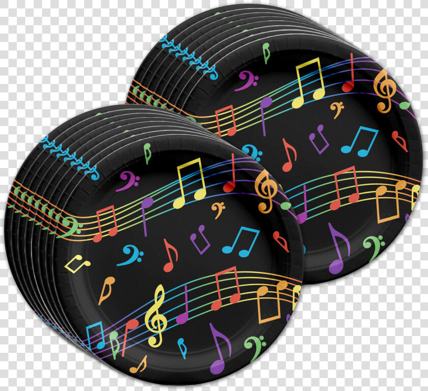 Colorful Music Notes Birthday Party Tableware Kit For  HD Png DownloadTransparent PNG