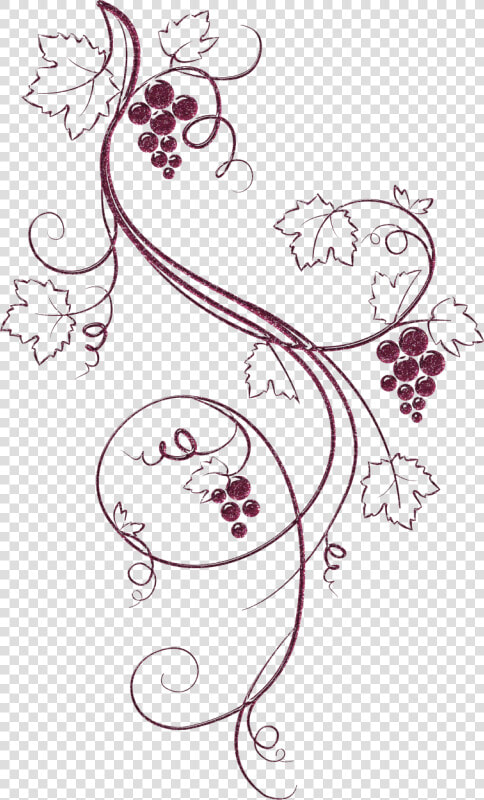 Clip Art Drawn Vines   Easy Grape Vine Drawing  HD Png DownloadTransparent PNG