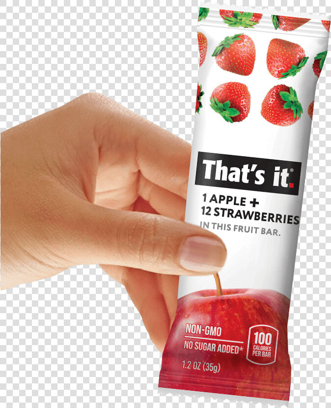 Hand Holding Strawberry That S It Fruit Bar   That  39 s It Fruit Bar Apple Strawberry  HD Png DownloadTransparent PNG