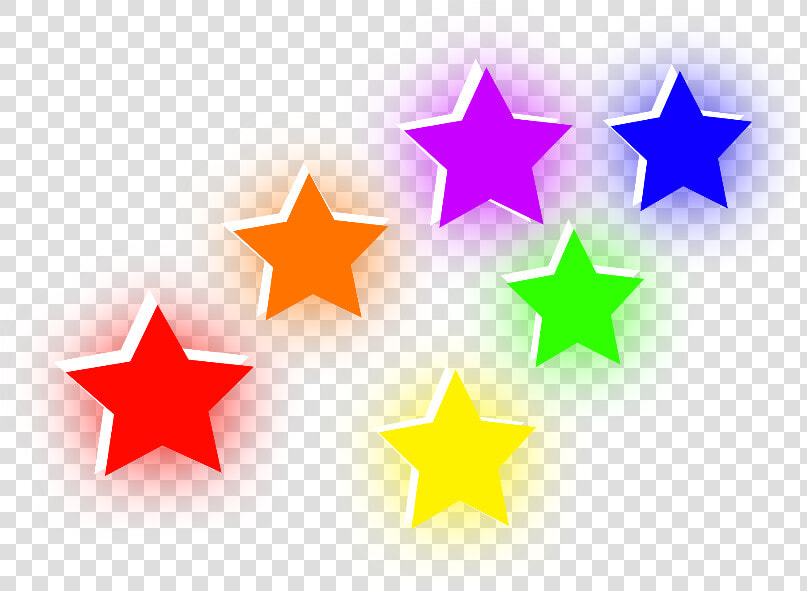  stars  colour  colorfulstars  rainbow  3d  3deffect  HD Png DownloadTransparent PNG