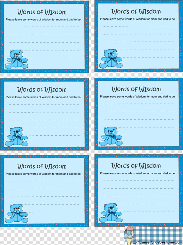 Baby Boy Shower   Printable Advice Cards For Baby Shower  HD Png DownloadTransparent PNG