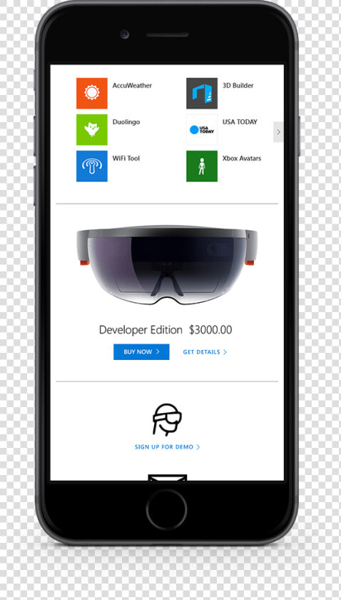 Hololens Mobile Layout   Mobile Device Manager Plus Kiosk Mode  HD Png DownloadTransparent PNG