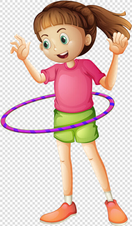 Exercising Clipart Hula Hoop   Girl Playing Baseball Clipart  HD Png DownloadTransparent PNG