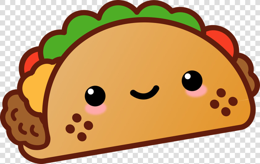 Pizza Clipart Kawaii Taco   Cute Taco  HD Png DownloadTransparent PNG