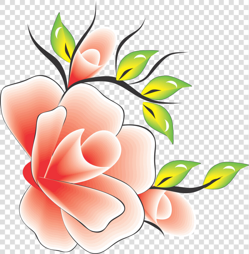 Flor Rosa Com Amarelo   Flores Para Adesivo  HD Png DownloadTransparent PNG