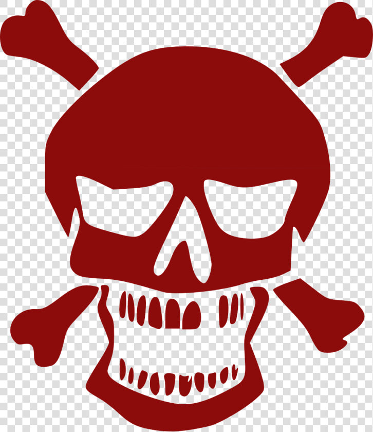 Skull  Crossbones  Red  Pirate  Jolly Roger  Death   Skull Bones Halloween  HD Png DownloadTransparent PNG