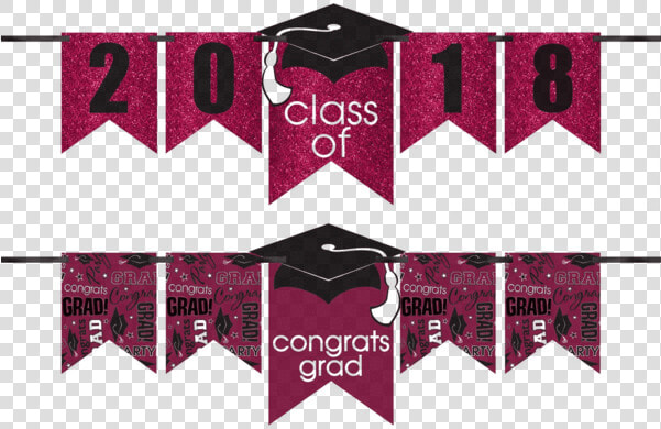 Congrats Grad Customizable Berry Glitter Banner Kit   Congrats Grad Glitter Graduation Year Banner Kit  HD Png DownloadTransparent PNG
