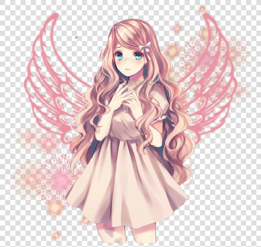 Transparent Anime Angel Png   Anime Girl Drawing Colored  Png DownloadTransparent PNG