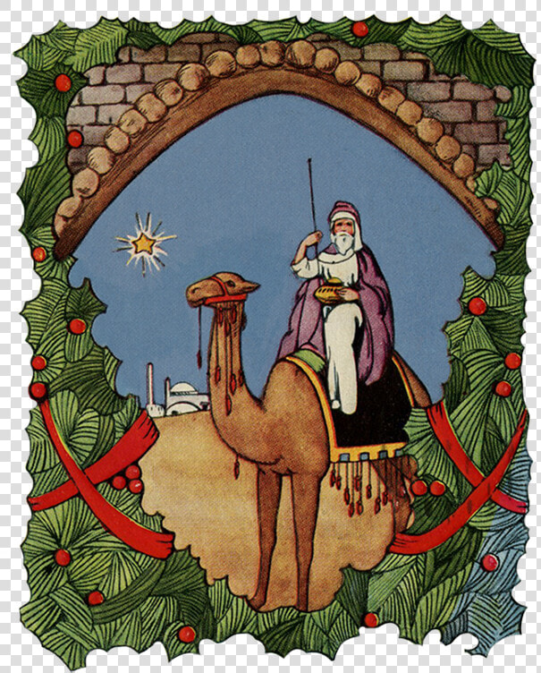 Vintage Christmas Scenery   Cartoon  HD Png DownloadTransparent PNG
