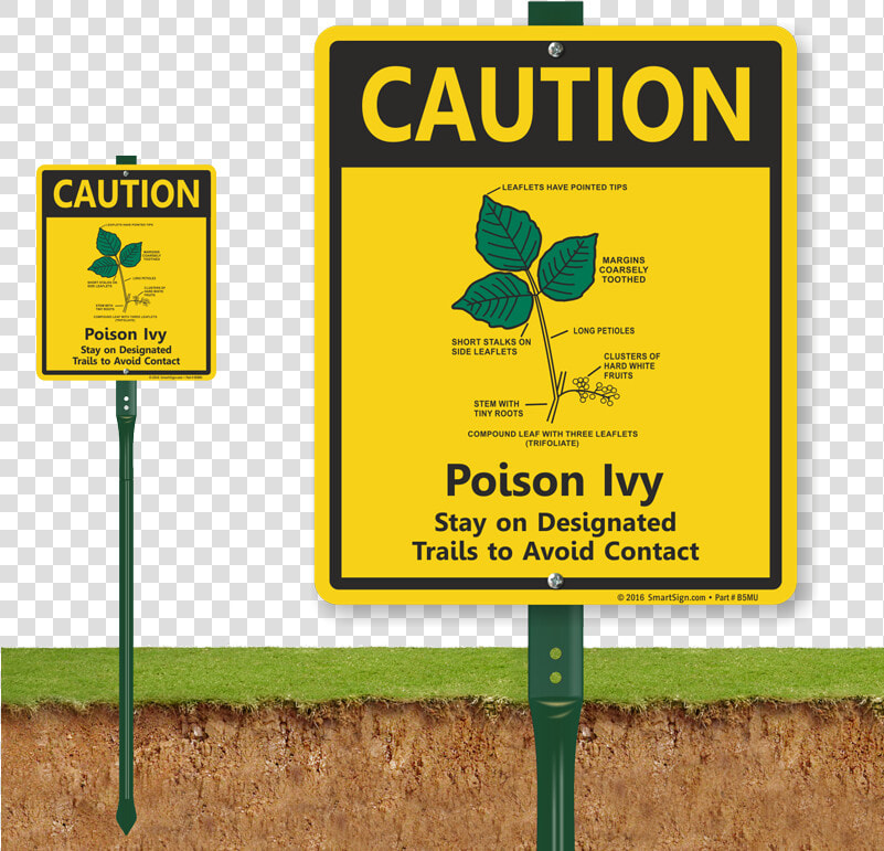 Caution Poison Ivy Stay On Trails Lawnboss Sign   Not A Potty Sign  HD Png DownloadTransparent PNG