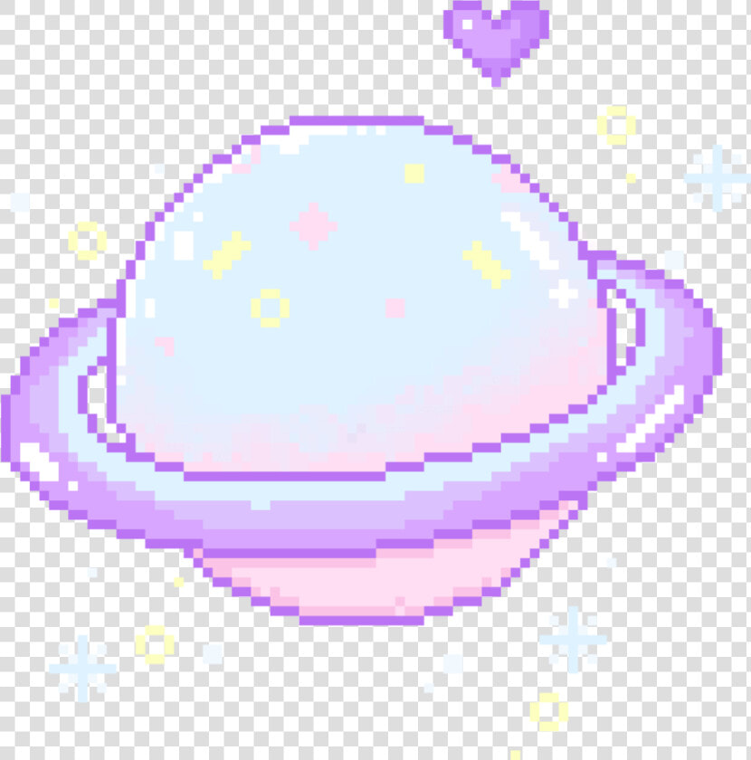  galaxy  cute  kawaii  pixels  planet  planeta  galaxia   Pastel Pixel Planet  HD Png DownloadTransparent PNG
