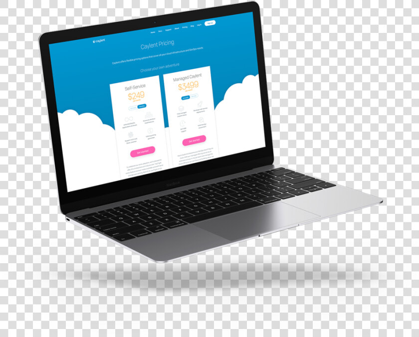 Caylent Floating laptop   Netbook  HD Png DownloadTransparent PNG
