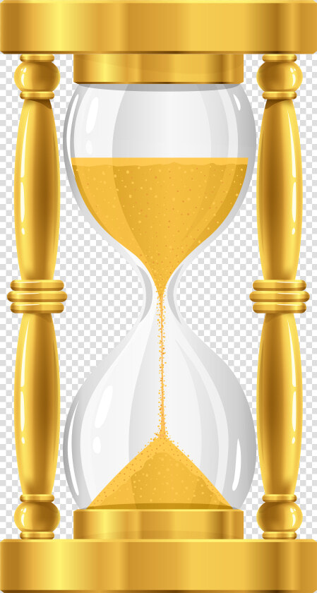 Gold Sand Clock Png Clip Art   Golden Hourglass  Transparent PngTransparent PNG