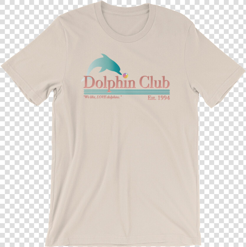 Dolphin Club Mockup Front Wrinkled Soft Cream   Bella Canvas 3001 Unisex Short Sleeve Jersey T Shirt  HD Png DownloadTransparent PNG
