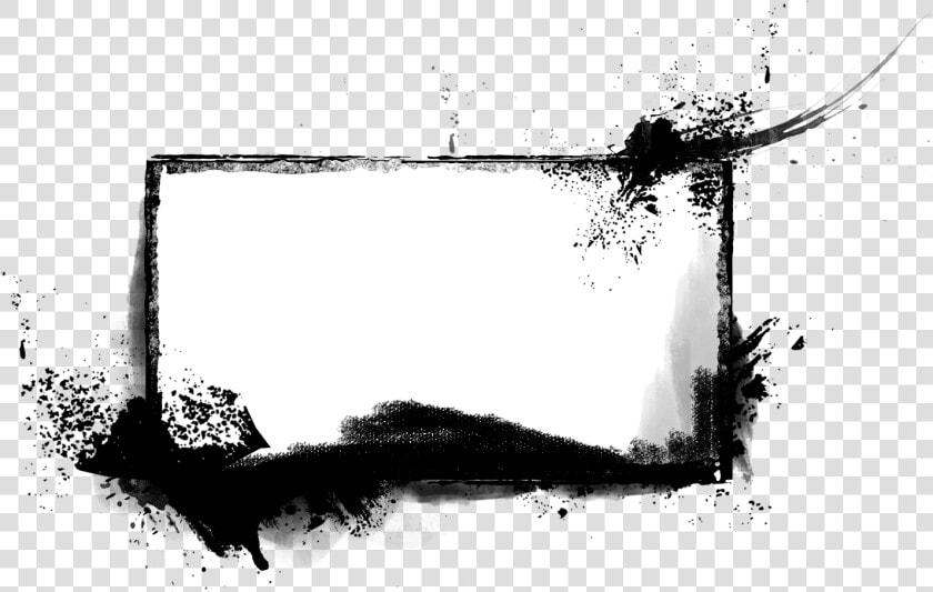  frame  blackandwhite  text  template  background  grunge   Ink Frame Png  Transparent PngTransparent PNG