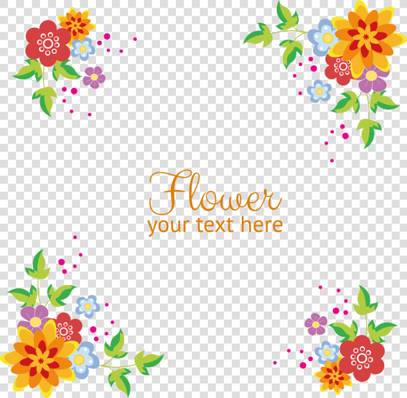 Vector Flowers Background Border Png Download   Vector Flower Border Png  Transparent PngTransparent PNG