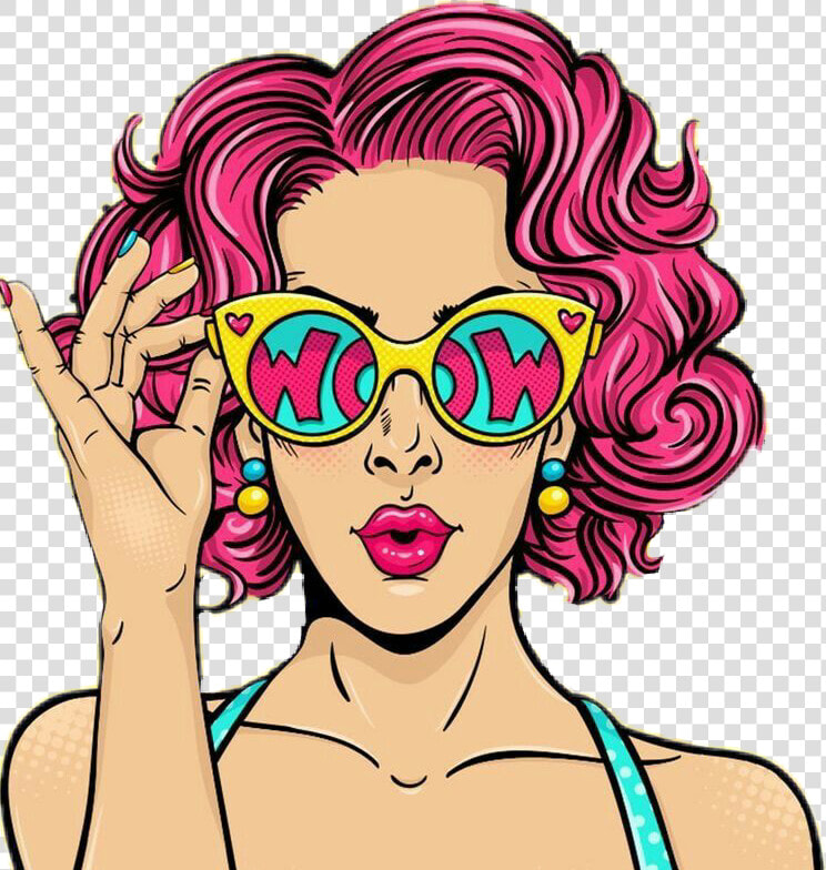  stickeremix   Pop Art Woman Png  Transparent PngTransparent PNG