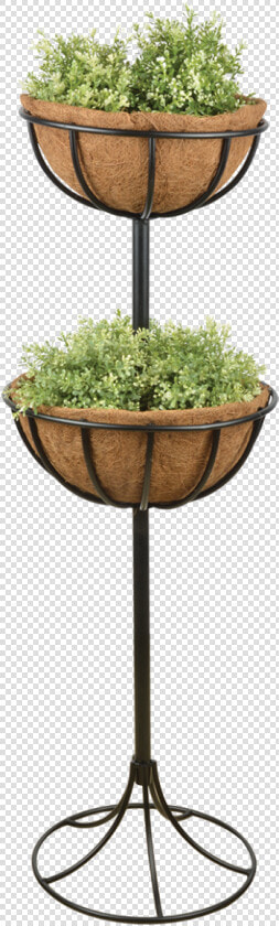 Metal Standing Basket Double   Carbon Steel Basket Double Plant Stand Esschertdesign  HD Png DownloadTransparent PNG
