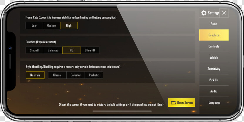 Graphics Settings   Batas Waktu Peladen Habis Pubg Ios  HD Png DownloadTransparent PNG
