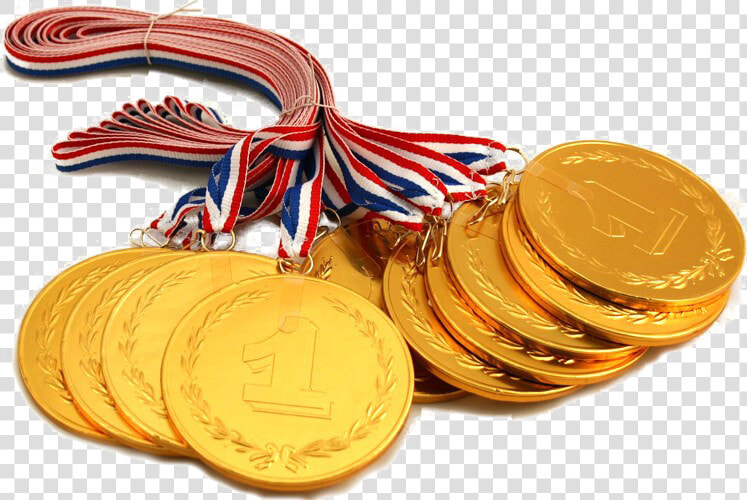 Gold Medal Transparent Png   Bunch Of Gold Medals  Png DownloadTransparent PNG