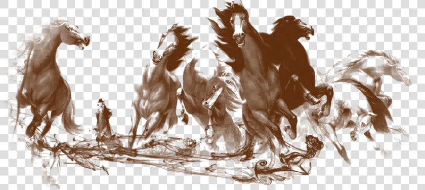Ink Wash Painting Download Shan Shui   Running Horse Painting Png  Transparent PngTransparent PNG