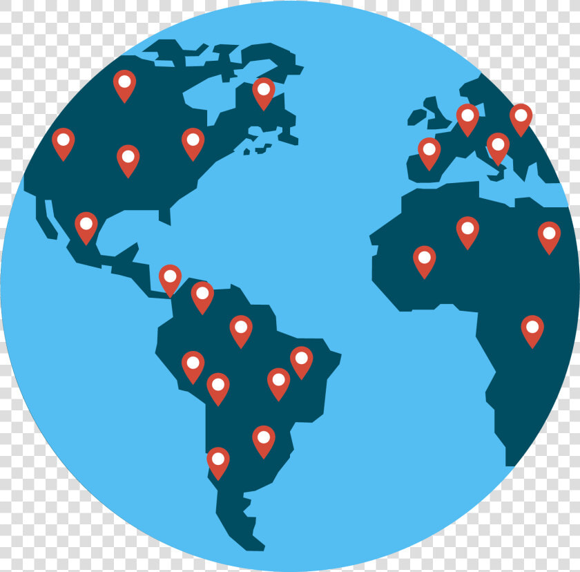 Dibujo De La Tierra Con Marcadores Alrededor Del Mundo   Black And White Globe Clipart  HD Png DownloadTransparent PNG
