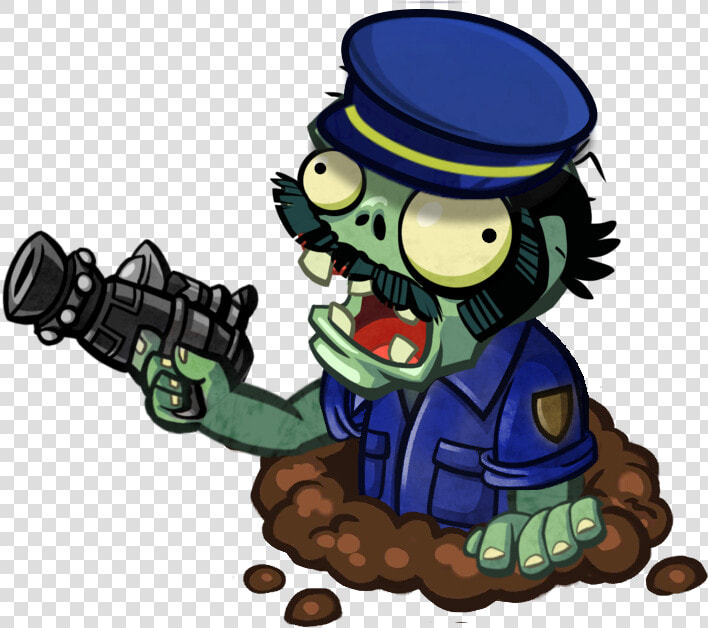 Picture Royalty Free Library Cop Drawing Zombie   Plants Vs Zombies Cop  HD Png DownloadTransparent PNG