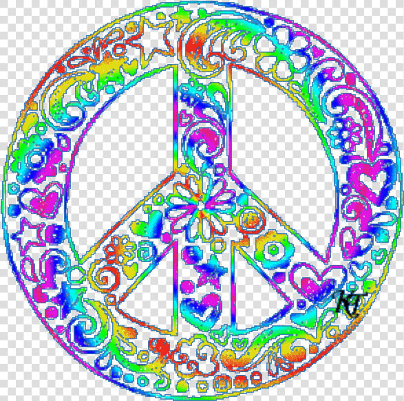 Peace Sign Clipart Trippy   Hippie Peace Sign Gif  HD Png DownloadTransparent PNG