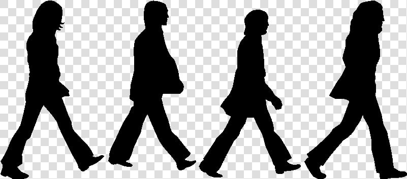The Beatles Abbey Road Drawing Silhouette Logo   Beatles Silhouette Abbey Road  HD Png DownloadTransparent PNG