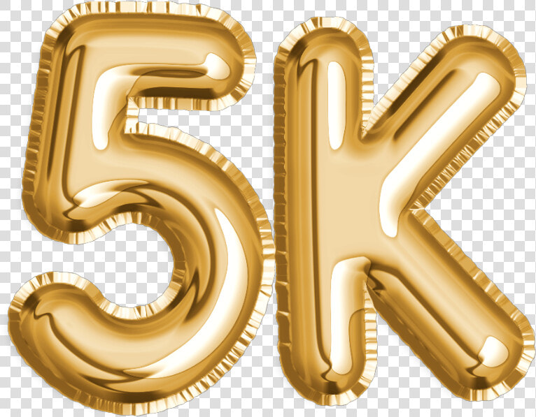 5k Gold Foil Balloon Diecut Sticker   1k Gold Balloon Png  Transparent PngTransparent PNG
