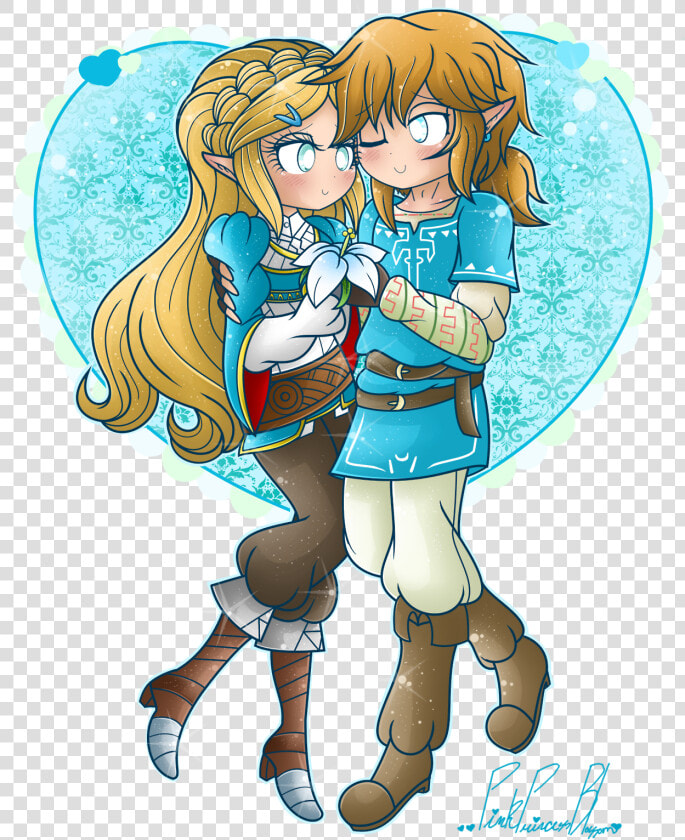 Botw Zelda X Link   Link X Zelda Botw  HD Png DownloadTransparent PNG