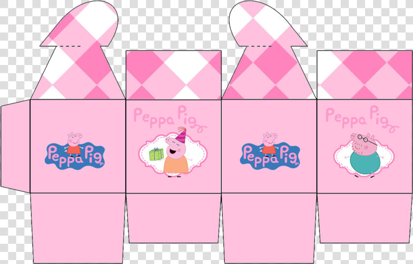 Peppa Pig Cajas Con Cierre En Forma De Corazón Para   Peppa Pig Printable Box  HD Png DownloadTransparent PNG
